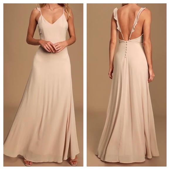 Lulu’s Meteoric Rise Blush Maxi Dress - Picture 2 of 9
